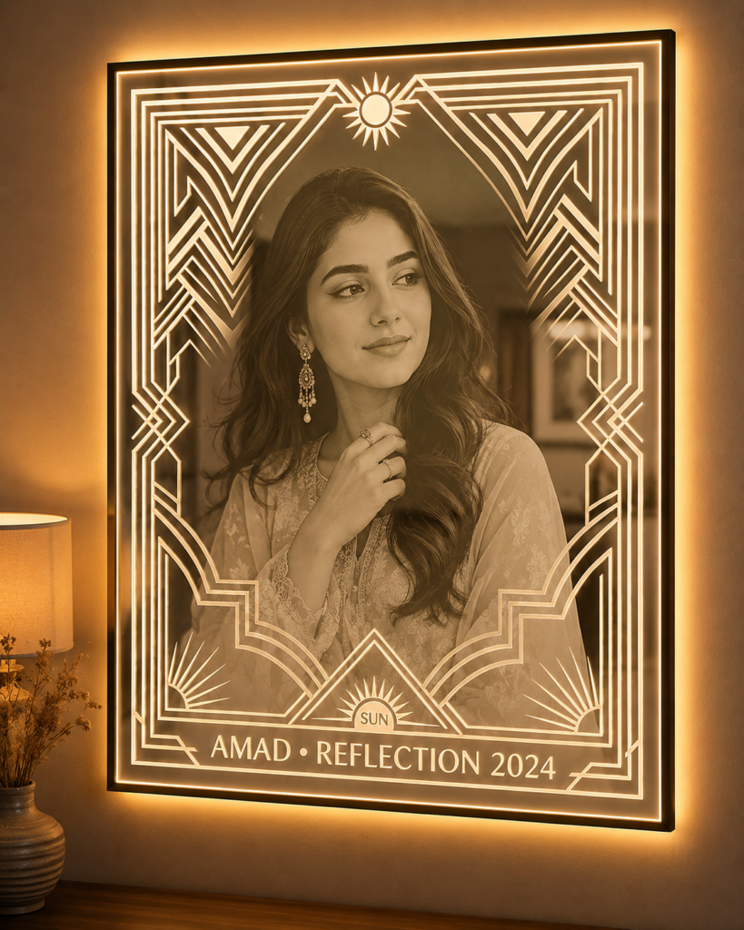 LumiArt Personalized LED Frame Mirror– LFM-34